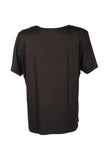 Vedi-Büyük Beden V Yak Taş Detaylı Kadın T-Shirt 25YXD5098