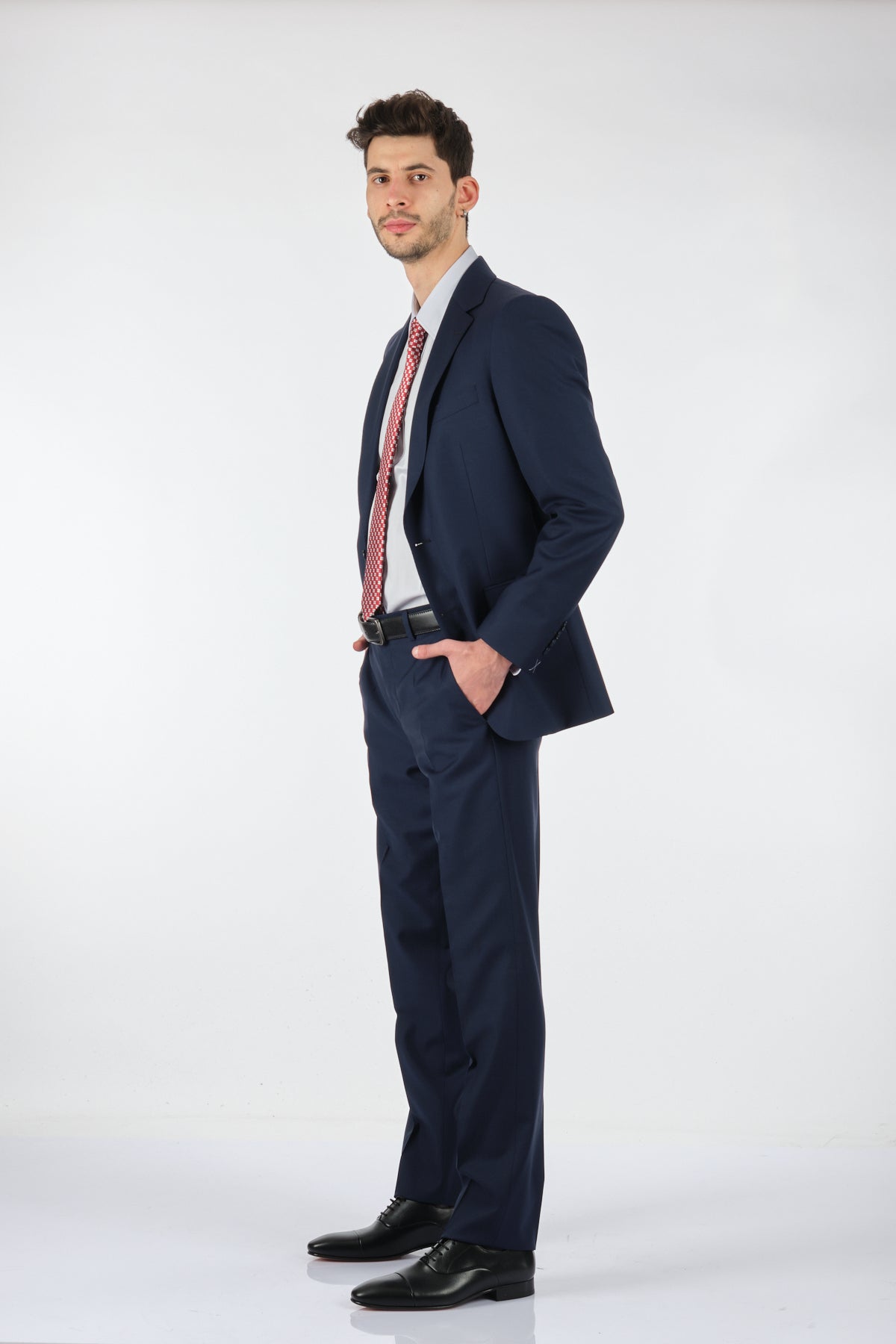 Tom Becker Slim Fit Erkek Takım Elbise - İki Parça Klasik Stil