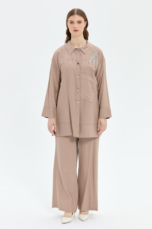 Büyük Beden Detaylı Takım Müsemma