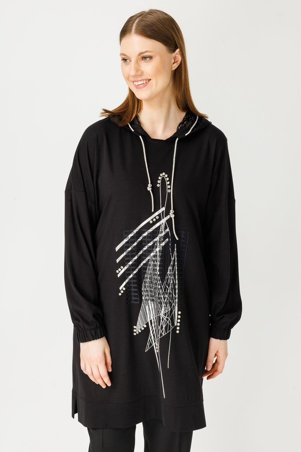 Müsemma Oversize Kapüşonlu Midi Kadın Takım - Minimalist, Günlük