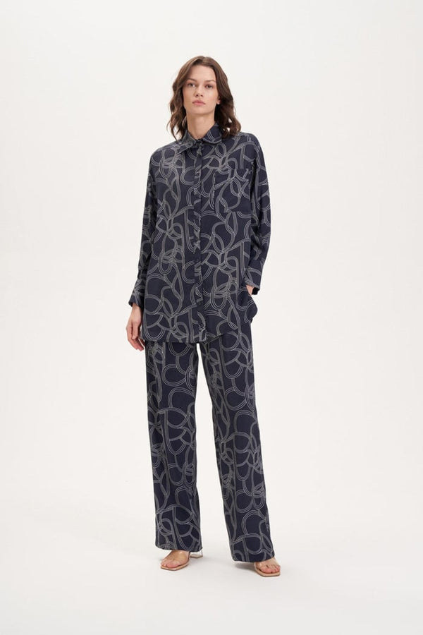 Terzi Dükkanı Oversize Gömlek Yaka Midi Kadın Takım - Minimalist & Şık