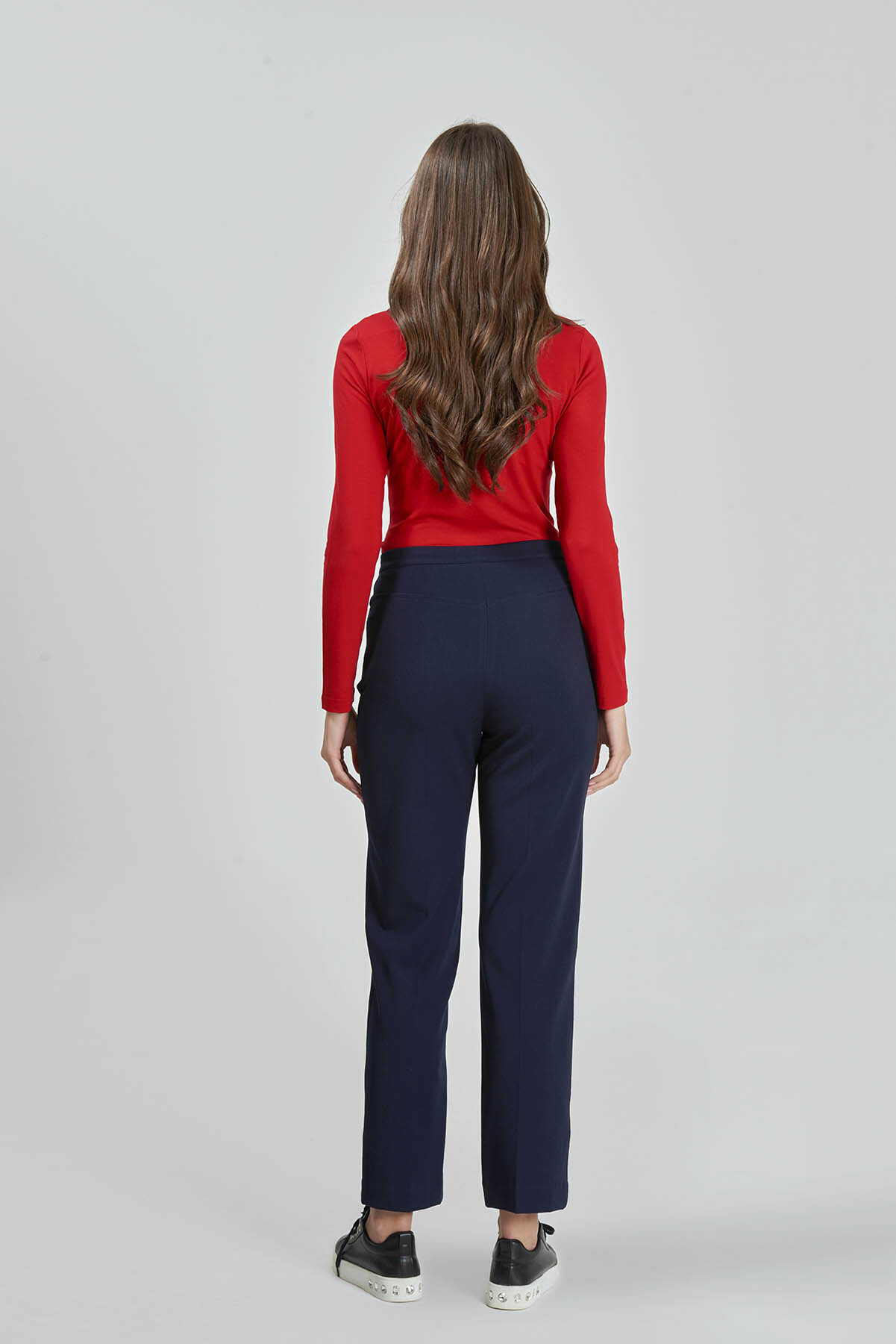 Tolga Saraçoğlu Minimalist Midi Kadın Pantolon - Yüksek Bel, Rahat, Günlük Translation missing: tr.content.product_image_main