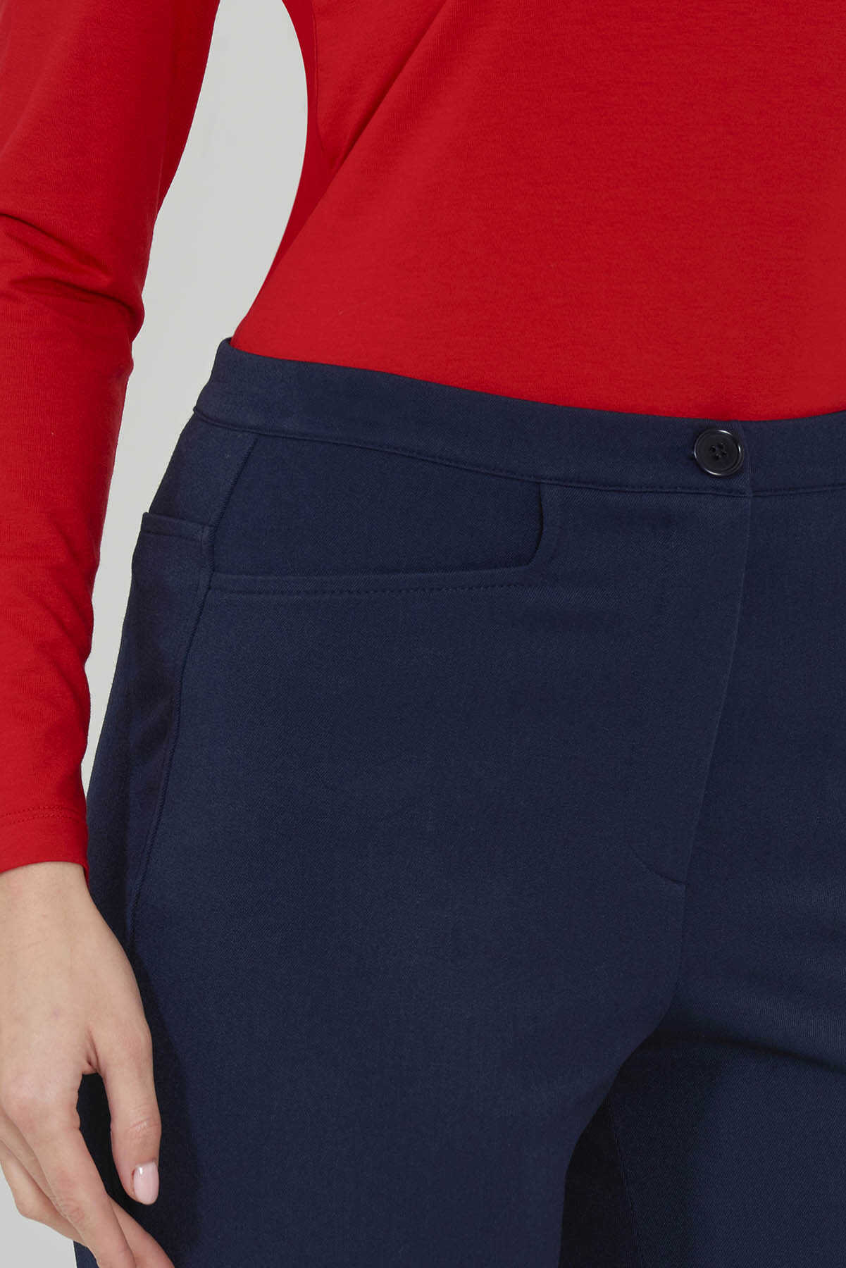 Tolga Saraçoğlu Minimalist Midi Kadın Pantolon - Yüksek Bel, Rahat, Günlük