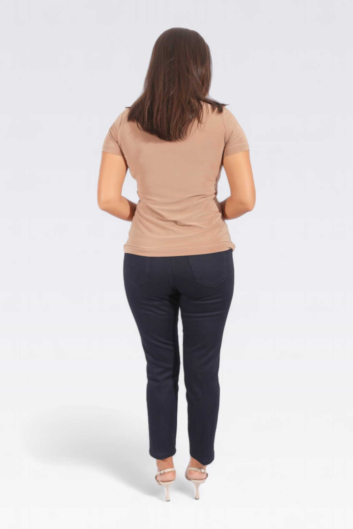 Tolga Saraçoğlu Minimalist Yüksek Bel Dar Paça Midi Kadın Pantolon - Günlük & İş Translation missing: tr.content.product_image_secondary