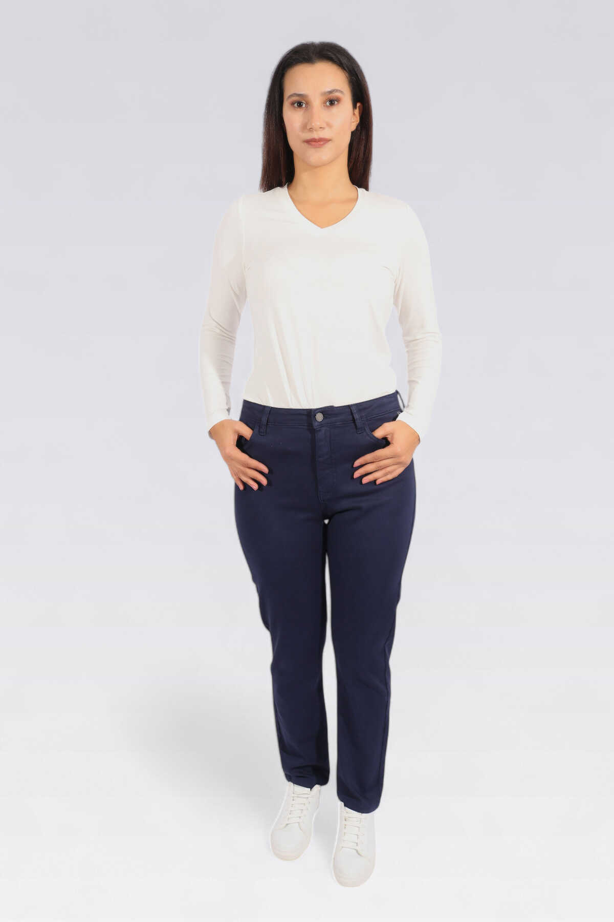 Tolga Saraçoğlu Minimalist Yüksek Bel Regular Fit Kadın Pantolon - Günlük Translation missing: tr.content.product_image_main