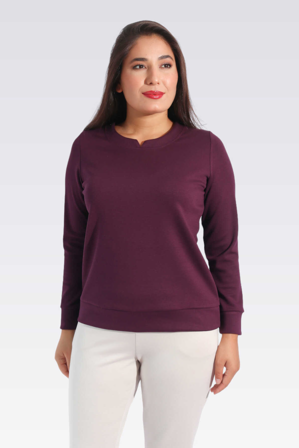 Tolga Saraçoğlu Minimalist Uzun Kol Kadın Sweatshirt - Günlük Rahatlık Translation missing: tr.content.product_image_main