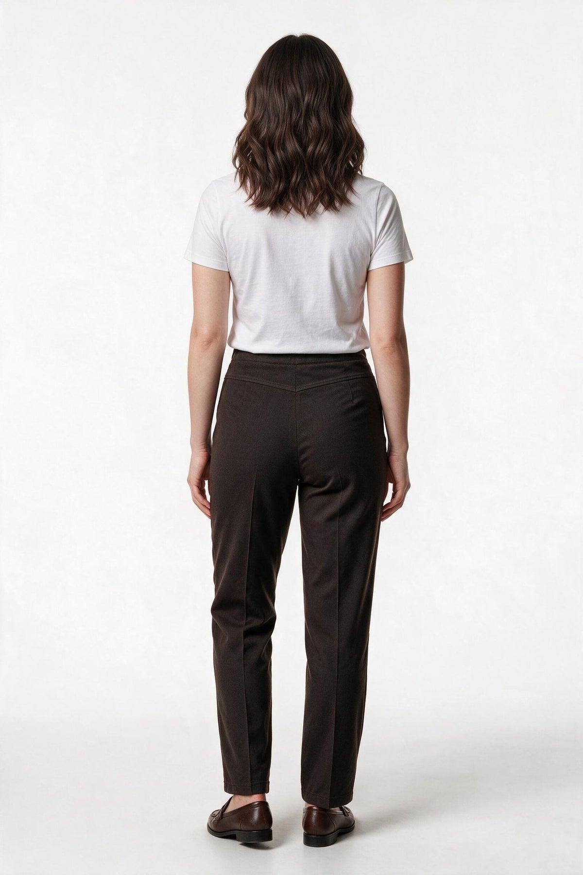 Tolga Saraçoğlu Minimalist Midi Kadın Pantolon - Yüksek Bel, Rahat, Günlük
