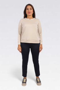 Tolga Saraçoğlu Minimalist Uzun Kol Kadın Sweatshirt - Günlük Rahatlık