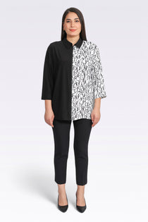 Tolga Saraçoğlu Oversize 3/4 Kol Gömlek Yaka Kadın Ceket - Minimalist Stil