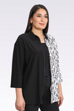 Tolga Saraçoğlu Oversize 3/4 Kol Gömlek Yaka Kadın Ceket - Minimalist Stil