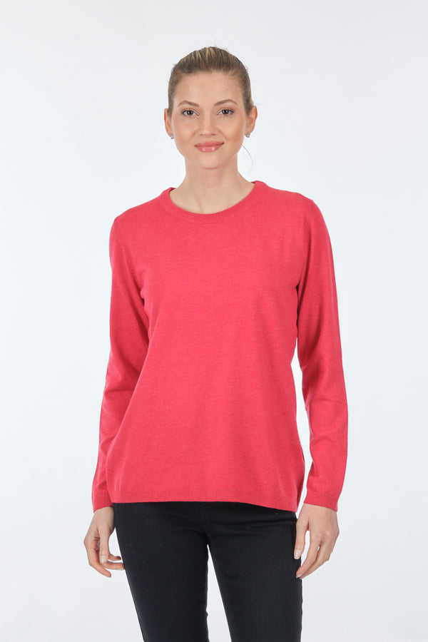 Desen Minimalist Oversize Kadın Triko - Uzun Kollu Yuvarlak Yaka