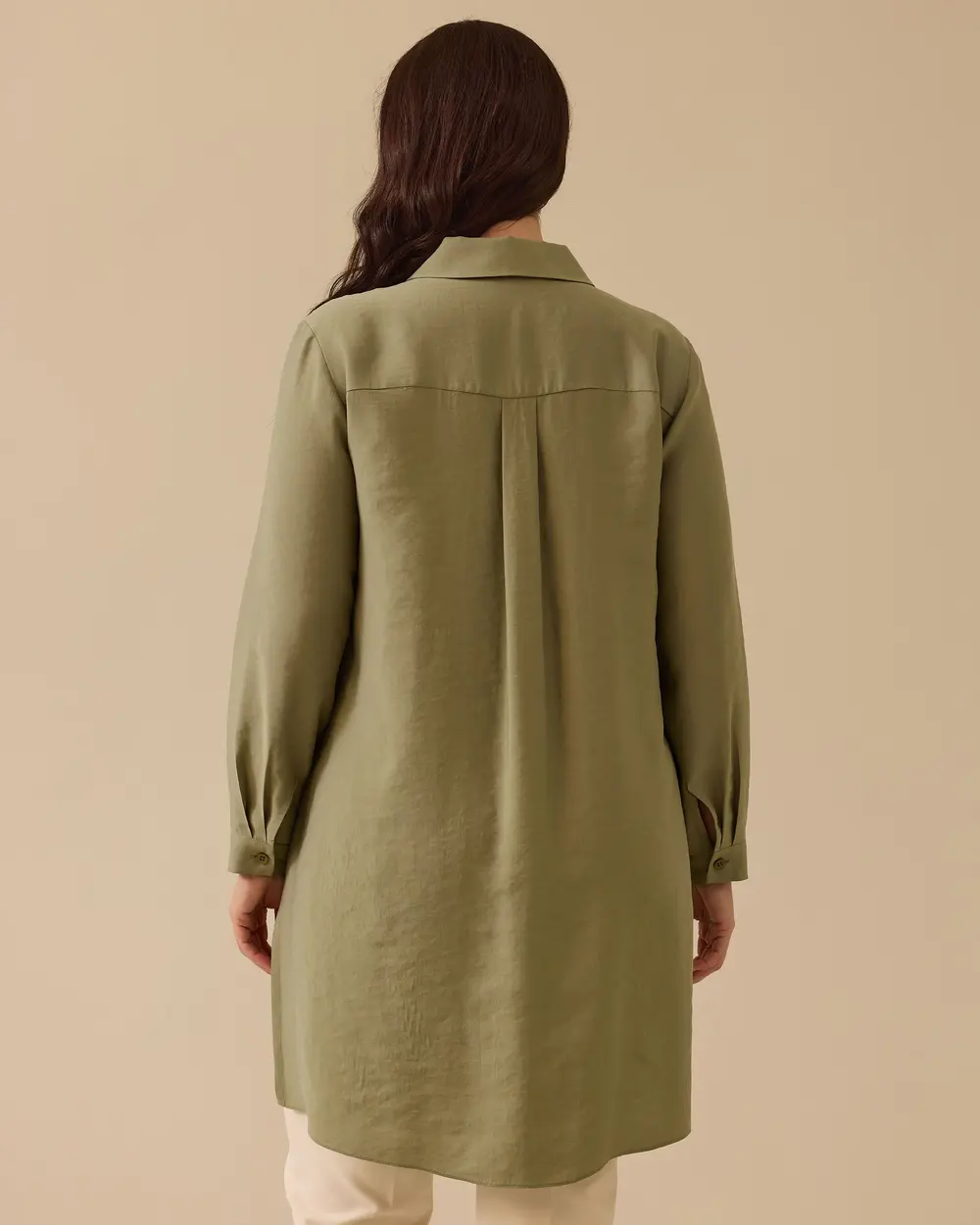 Gala-xi Minimalist Uzun Kol Midi Tunik - Gömlek Yaka Günlük Translation missing: tr.content.product_image_secondary