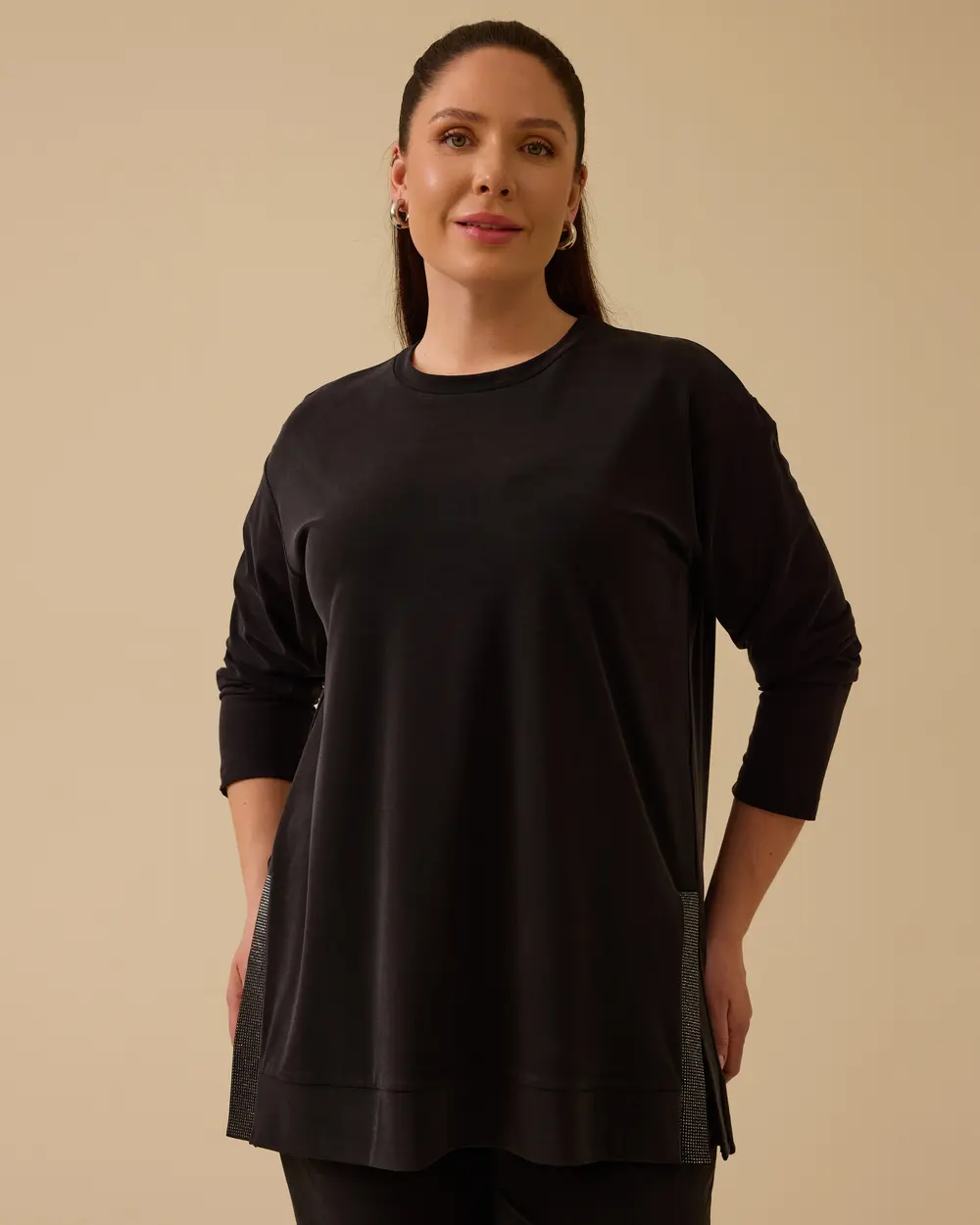 Gala-xi Oversize Uzun Kol Midi Tunik - Minimalist Günlük Stil Translation missing: tr.content.product_image_main