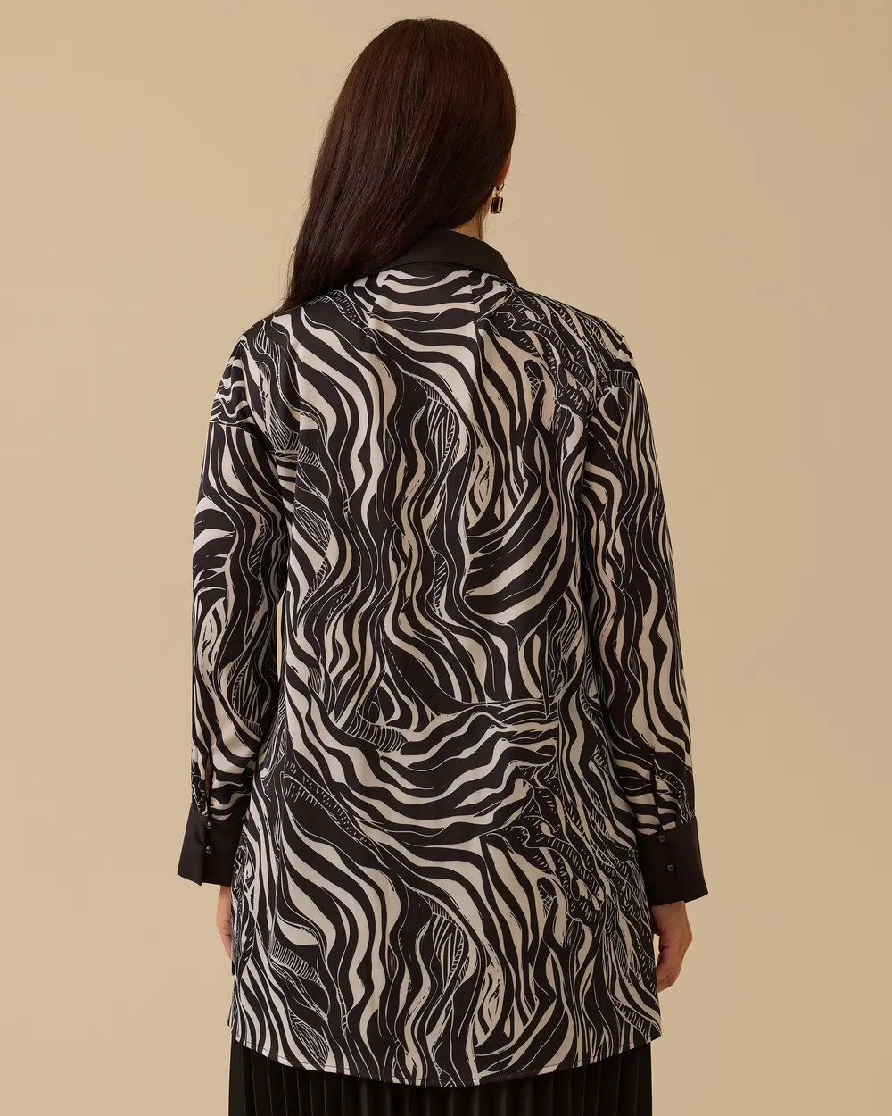 büyük beden zebra desenli gömlek tunik Gala-Xi Translation missing: tr.content.product_image_secondary
