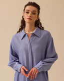 Scl Oversized Midi Gömlek Yaka Kadın Tunik - Günlük Şıklık