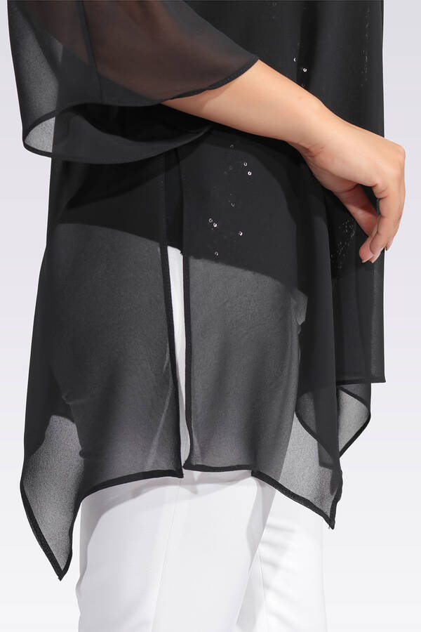 Tolga Saraçoğlu Oversize Şifon Midi Tuni̇k - Minimalist Günlük Stil