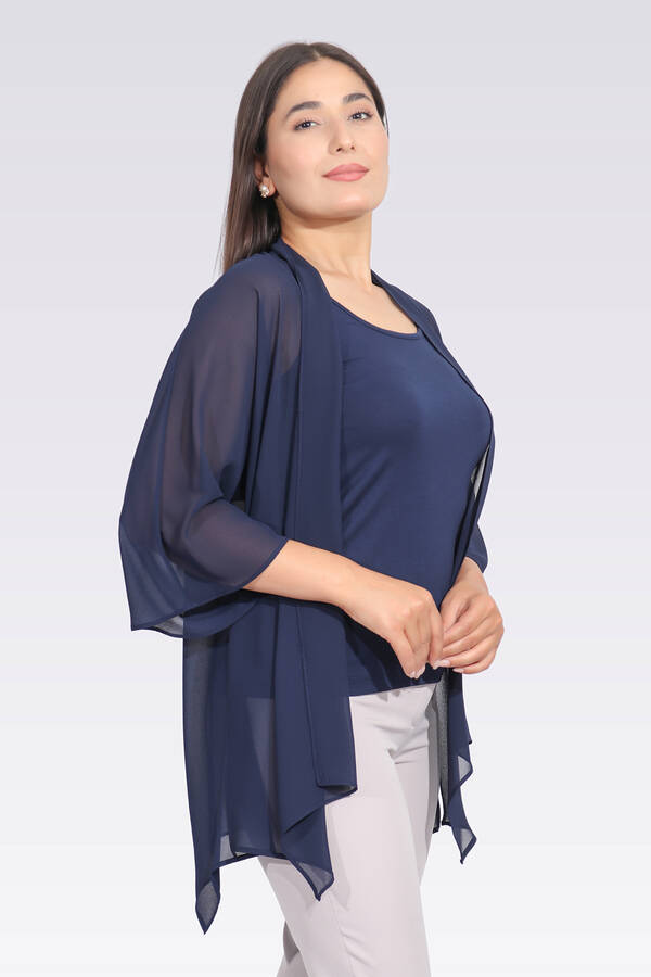 Tolga Saraçoğlu Oversize Şifon Midi Tuni̇k - Minimalist Günlük Stil