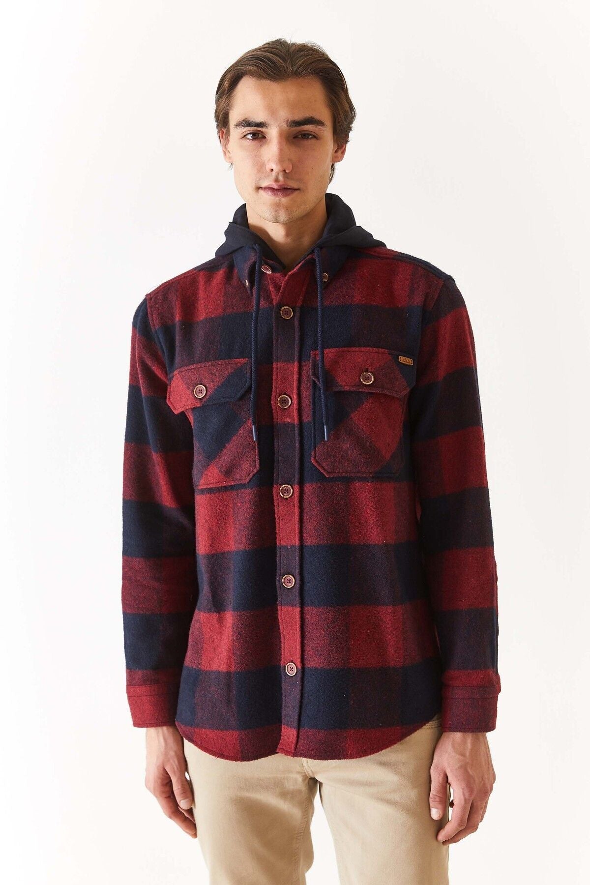 U.S. Polo Assn. Erkek Oversize Flanel Gömlek - Kaban Yaka - Uzun Kol Translation missing: tr.content.product_image_main