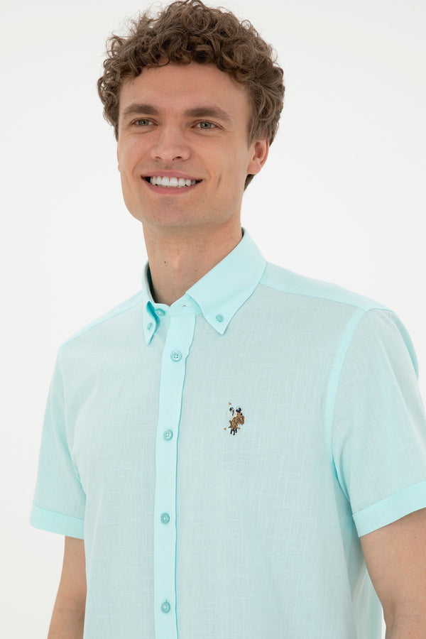 U.S. Polo Assn. Minimalist Kısa Kol Erkek Gömleği - Regular Fit