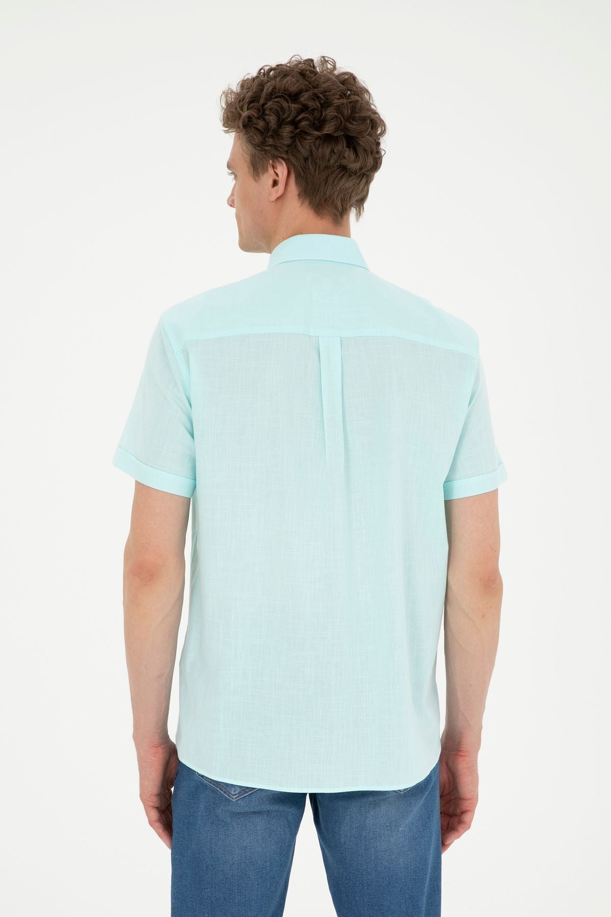 U.S. Polo Assn. Minimalist Kısa Kol Erkek Gömleği - Regular Fit