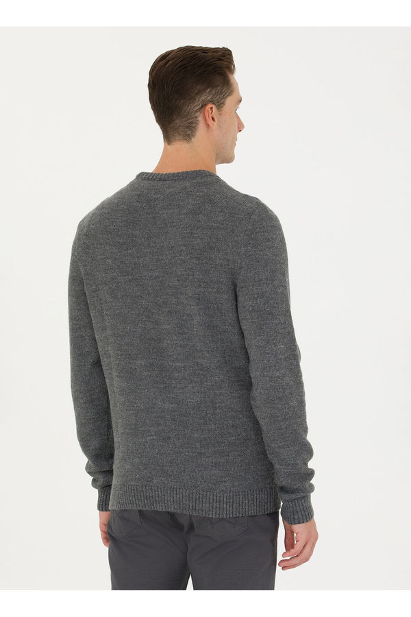 U.S. Polo Assn. Erkek Minimalist Yuvarlak Yaka Kazak - Günlük Stil