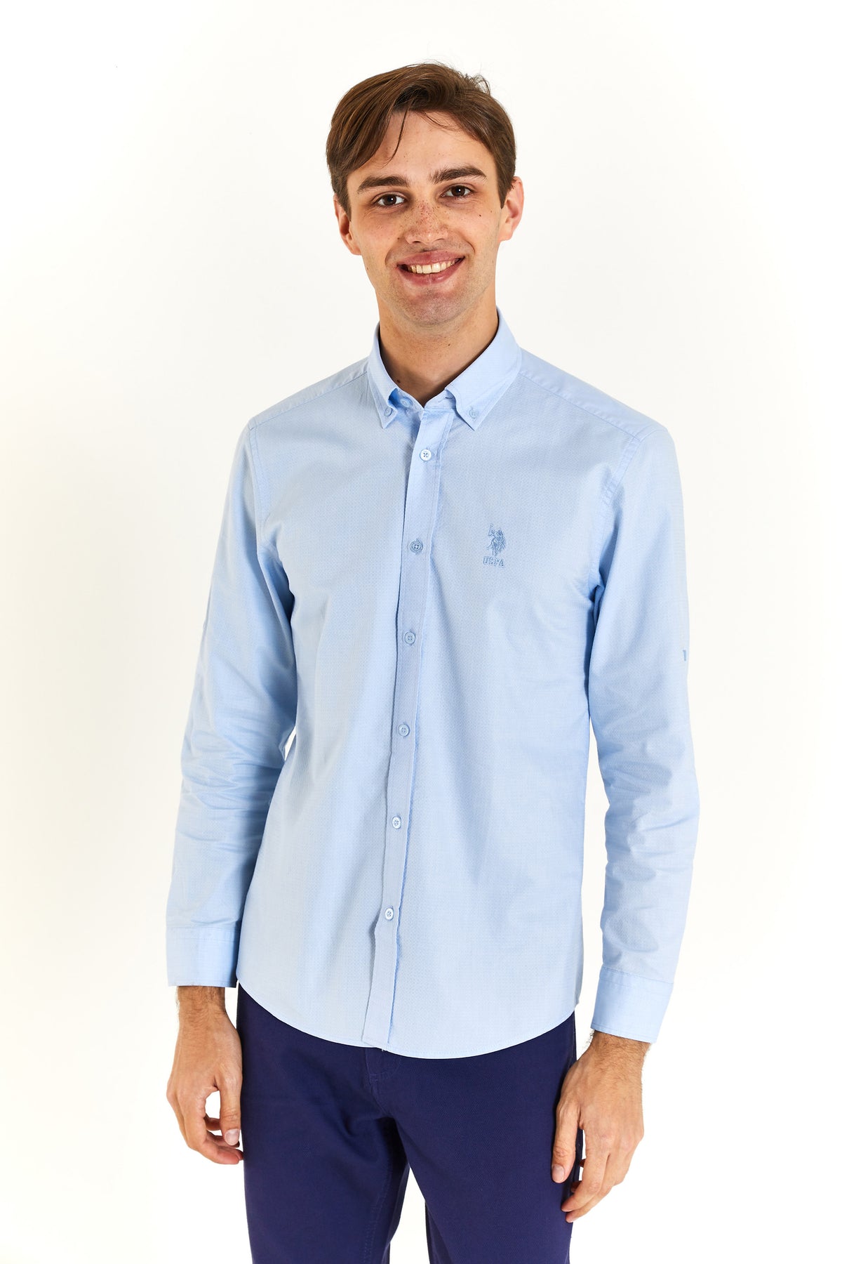 U.S. Polo Assn. Erkek Minimalist Uzun Kol Gömlek - Günlük/İş Ana görsel