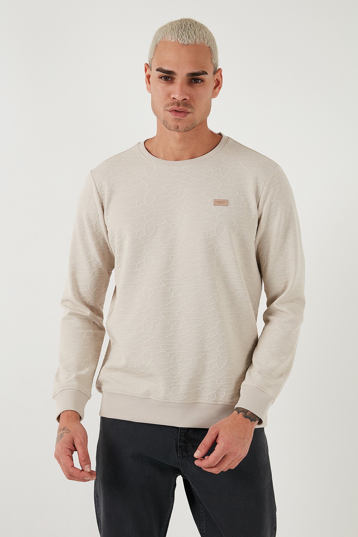 U.S. Polo Assn. Erkek Minimalist Uzun Kol Sweatshirt - Günlük Tarz Translation missing: tr.content.product_image_main
