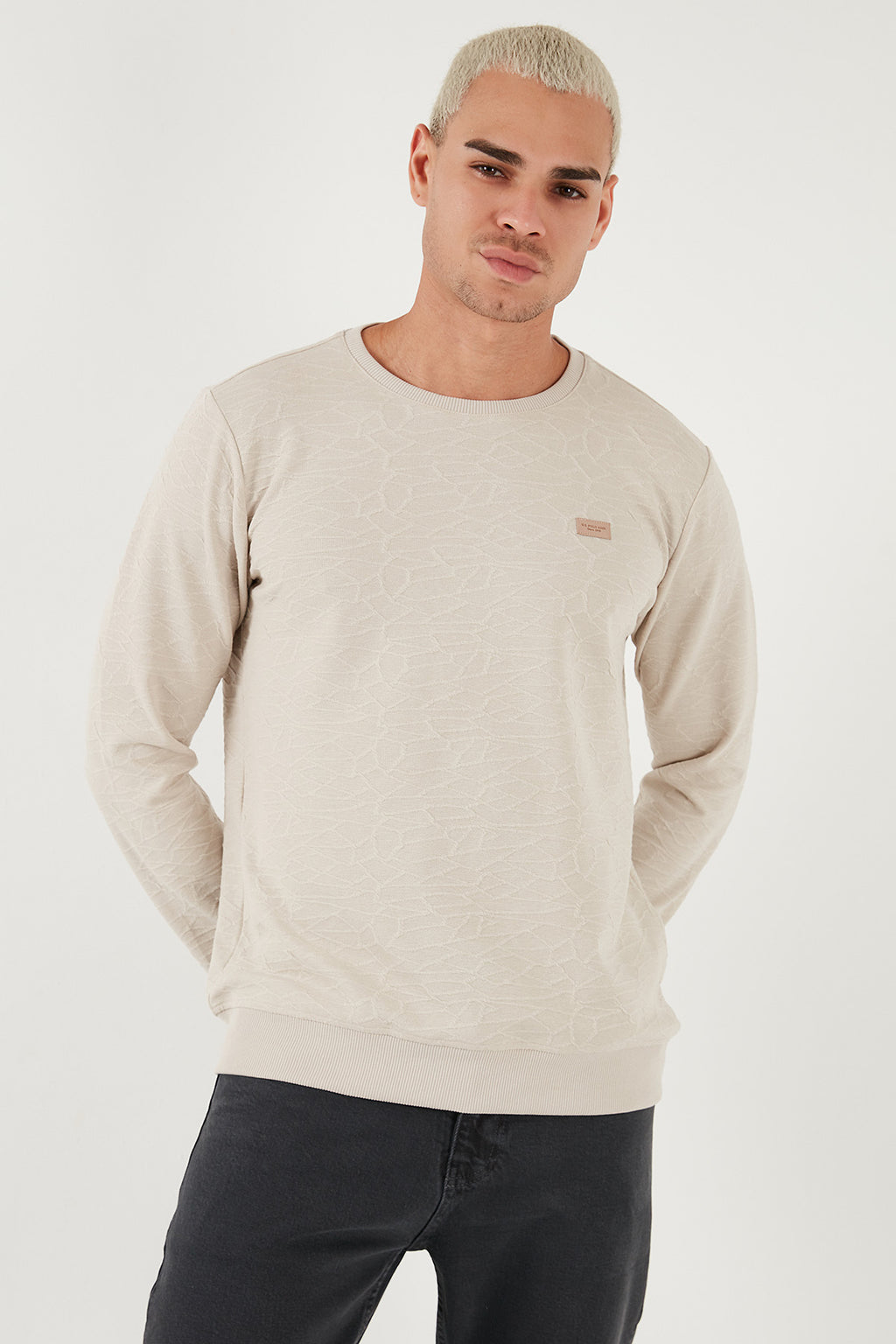 U.S. Polo Assn. Erkek Minimalist Uzun Kol Sweatshirt - Günlük Tarz