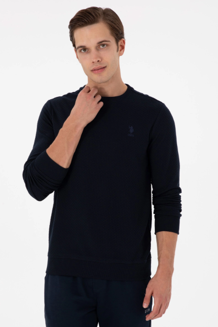 U.S. Polo Assn. Erkek Minimalist Uzun Kol Sweatshirt - Regular Fit Ana görsel
