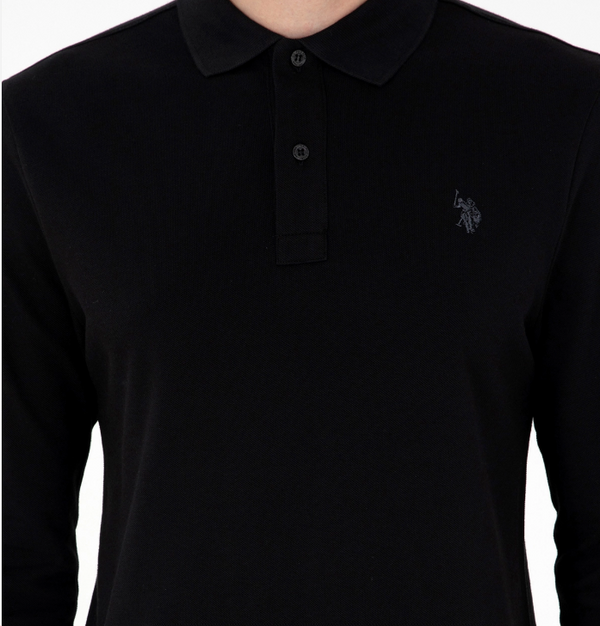 U.S. Polo Assn. Erkek Uzun Kol Polo Yaka Sweatshirt - Günlük Minimalist Stil