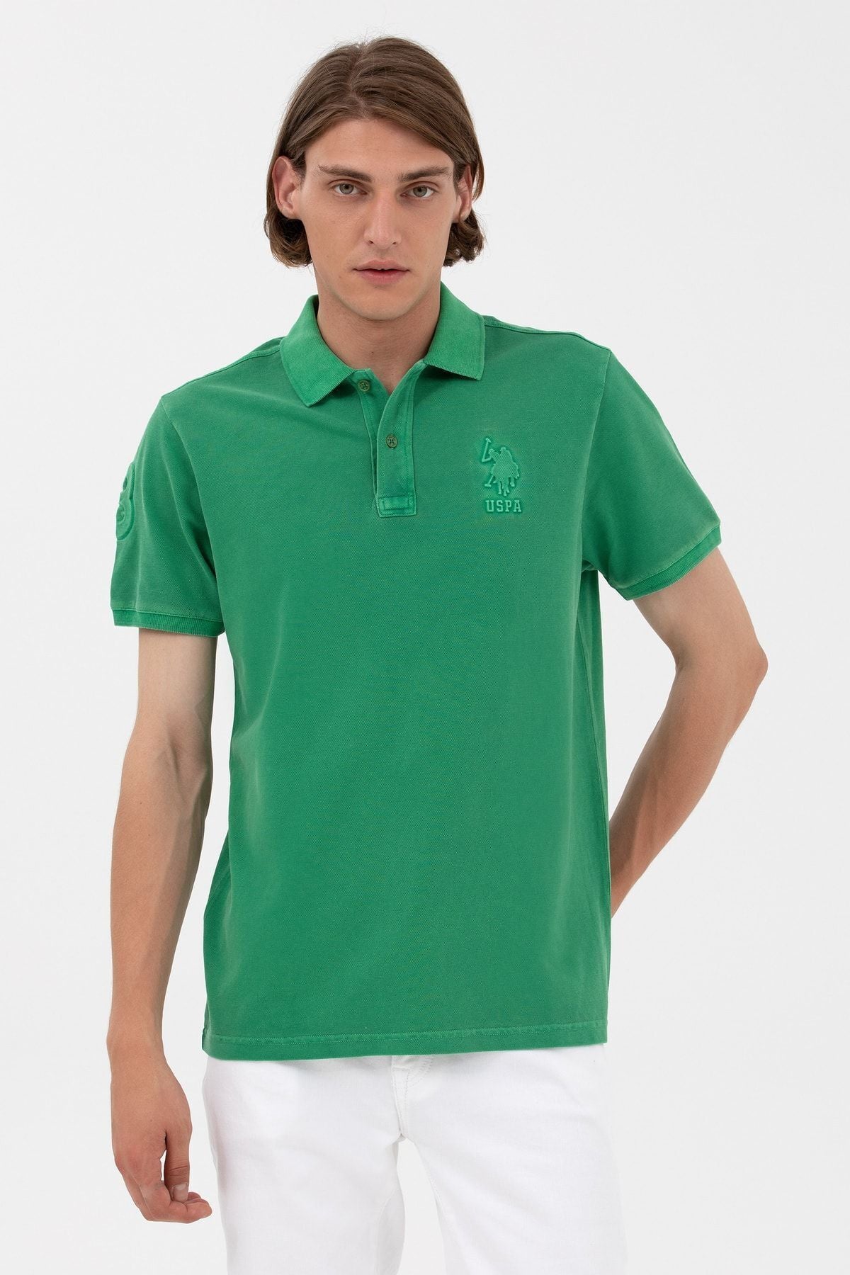 U.S. Polo Assn. Erkek Minimalist Polo Yaka Kısa Kol T-Shirt - Günlük Stil