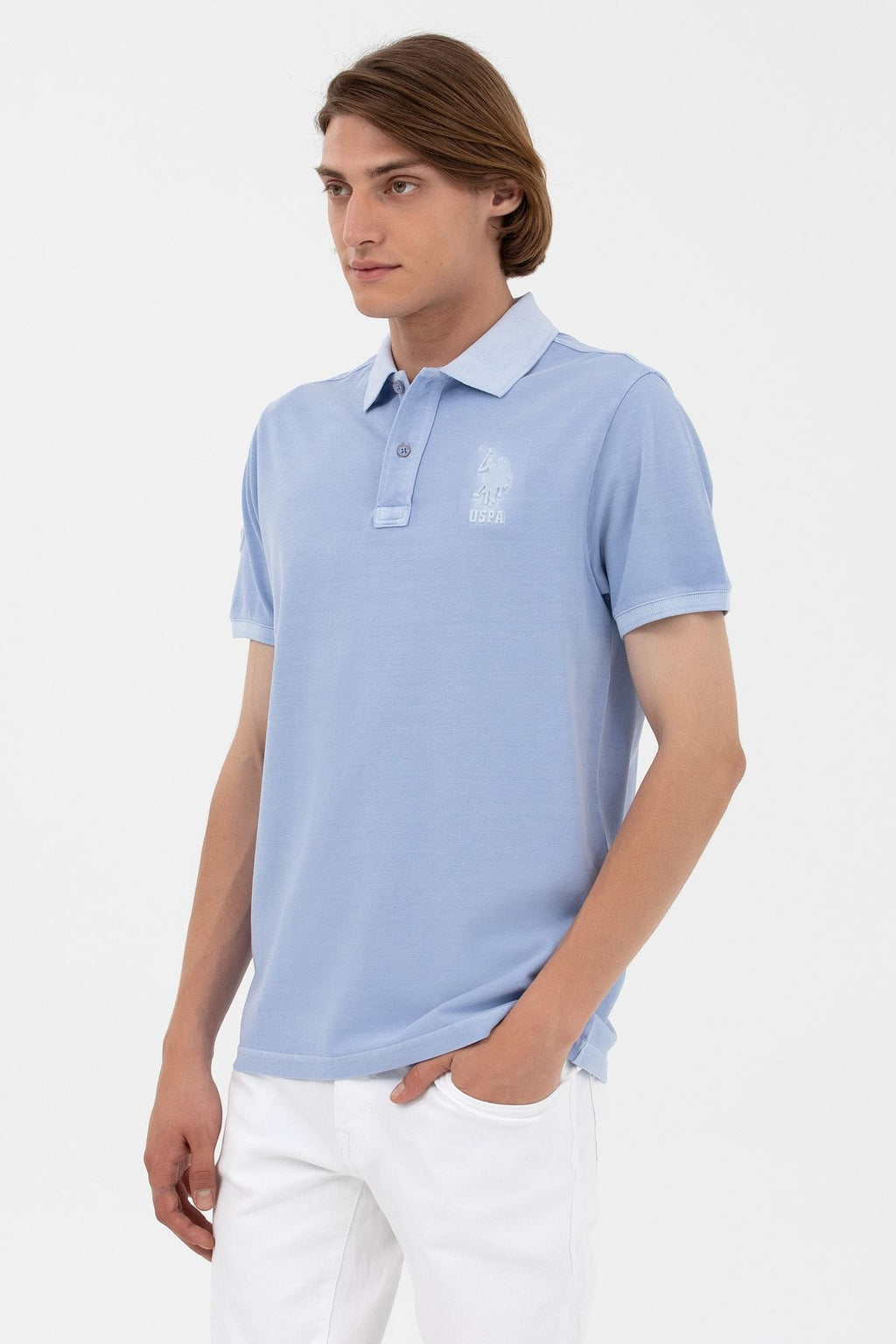 U.S. Polo Assn. Erkek Minimalist Polo Yaka Kısa Kol T-Shirt - Günlük Stil
