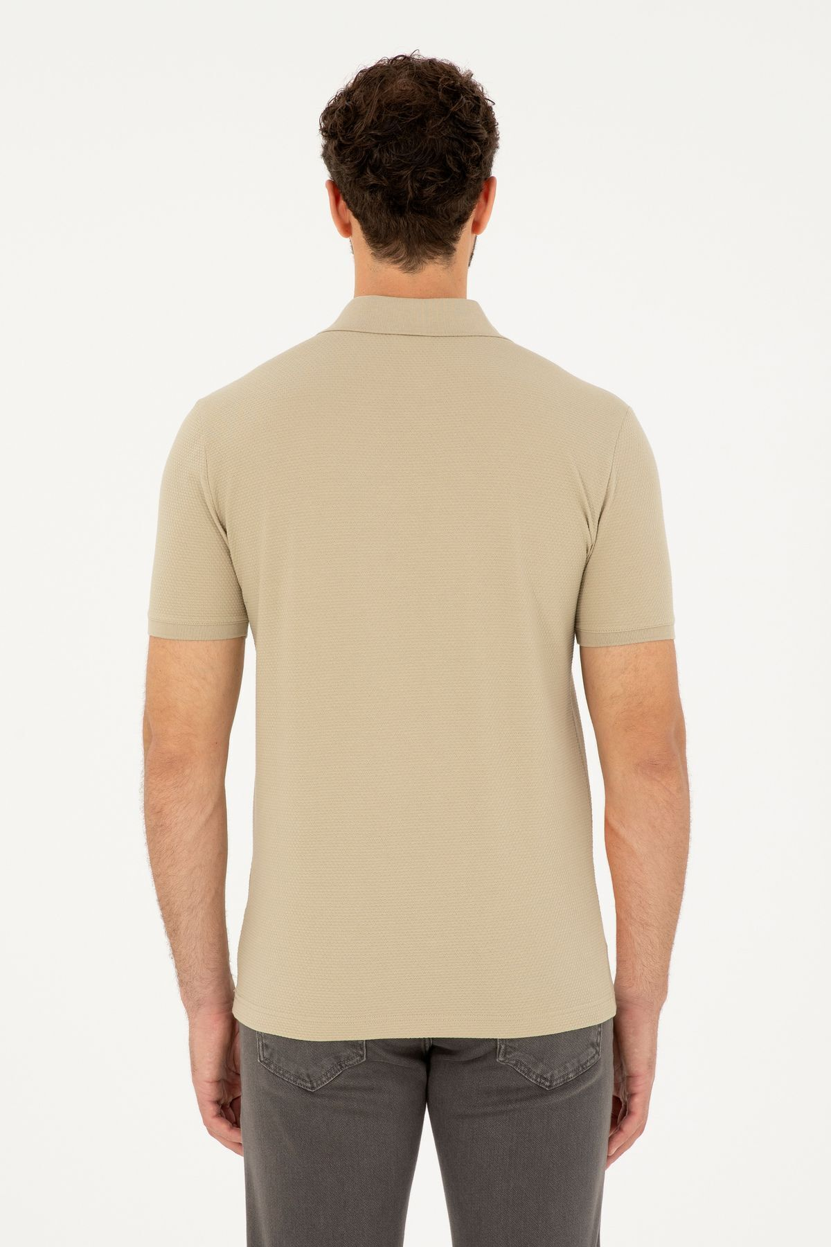 U.S. Polo Assn. Minimalist Polo Yaka Kısa Kol Erkek T-Shirt - Günlük Stil