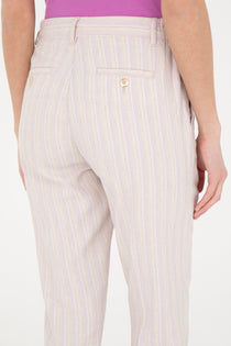 U.S. Polo Assn. Minimalist Çizgili Kadın Pantolon - Rahat & Şık