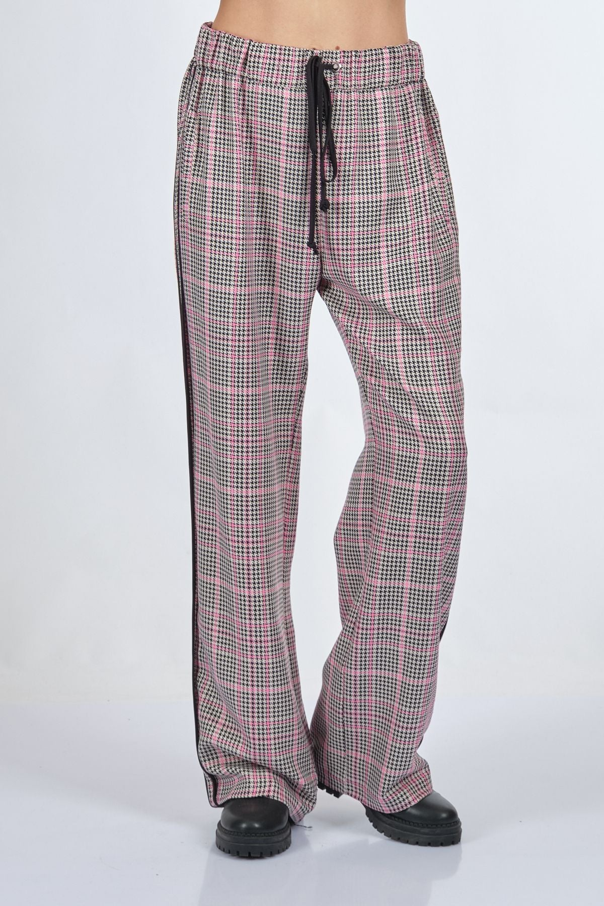 Unique Mode Oversize Midi Kareli Kadın Pantolon - Günlük Şıklık