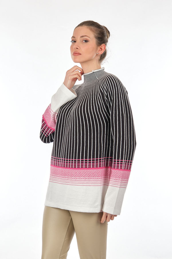 Unique Mode Minimalist Oversize Uzun Kol Triko Kazak Kadın