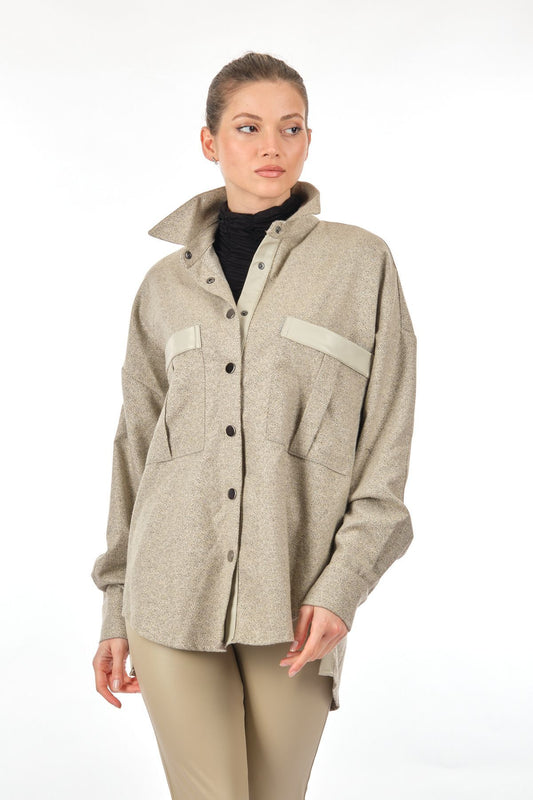 Unique Mode Oversize Kadın Gömlek - Minimalist Günlük Stil