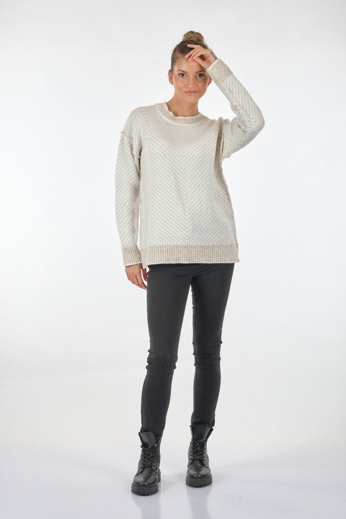 Unique Mode Oversize Kadın Triko - Günlük Minimalist Stil - Uzun Kol Translation missing: tr.content.product_image_secondary