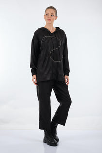 Unique Mode Oversize Kapüşonlu Midi Sweatshirt - Günlük Şıklık