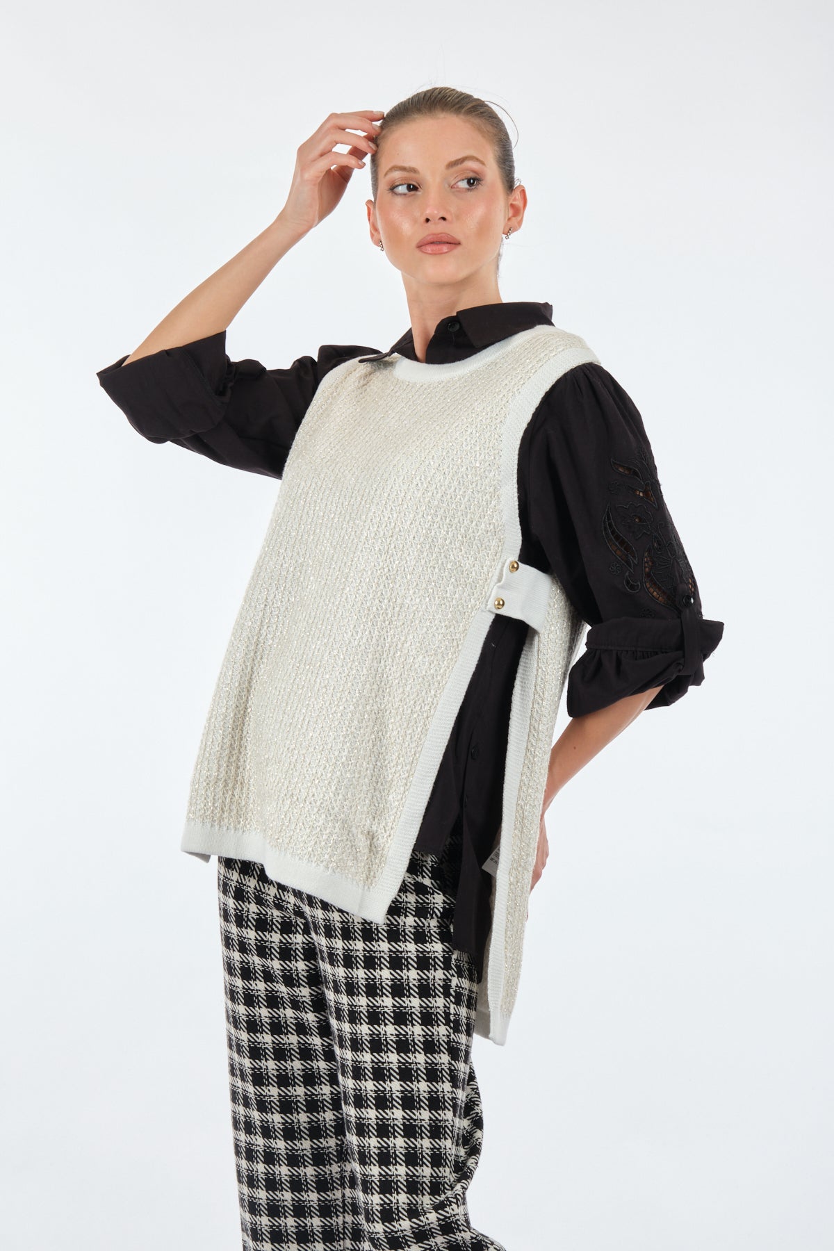 Unique Mode Oversize Midi Kadın Yelek - Minimalist Tarz Translation missing: tr.content.product_image_secondary