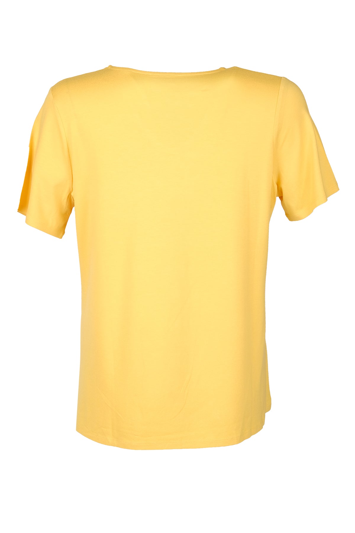 Vedi-bb Oversize V Yaka Minimalist Kadın Bluz - Kısa Kol
