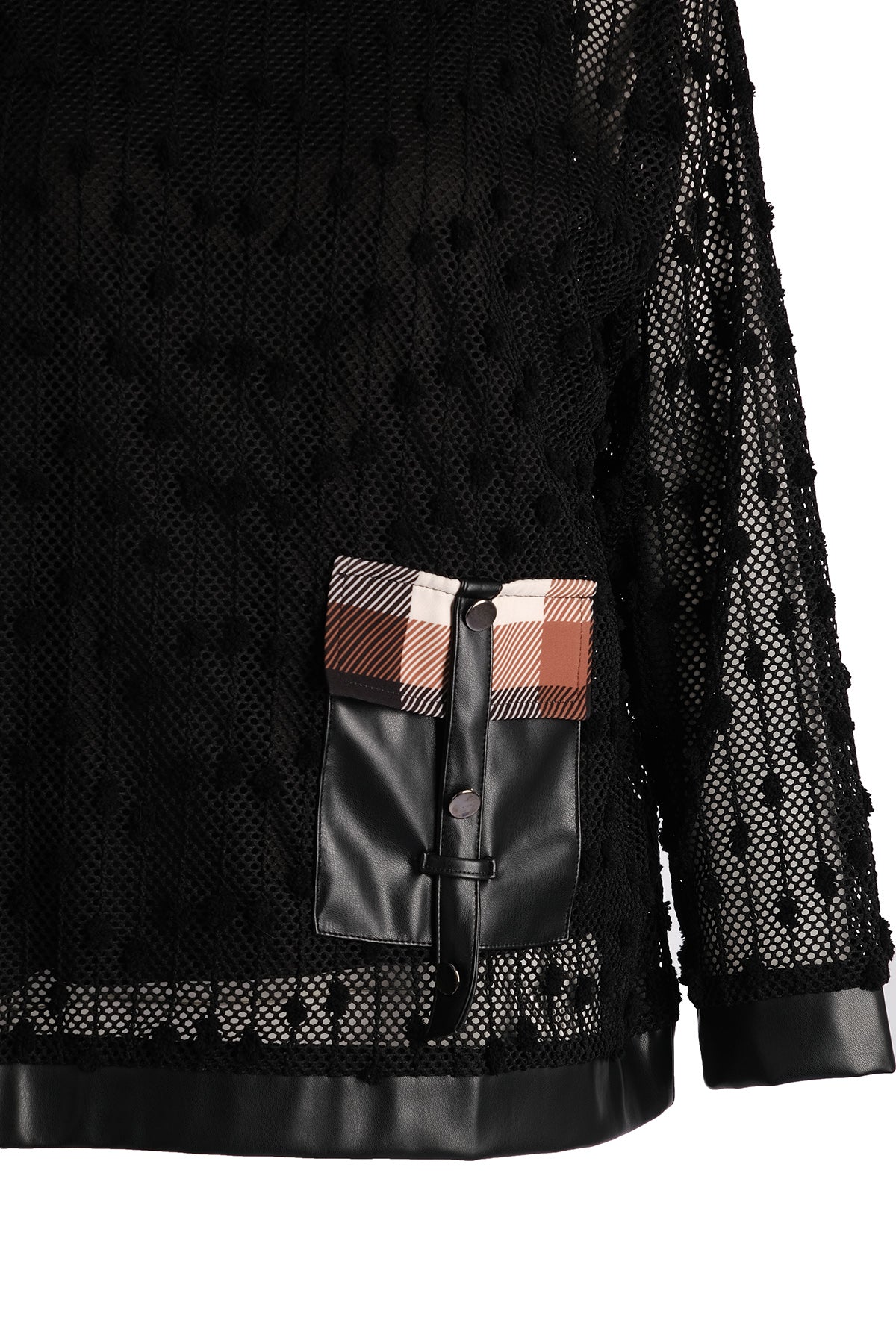 Vedi-bb Oversize Uzun Kol File Kadın Bluz - Minimalist Tasarım Translation missing: tr.content.product_image_secondary