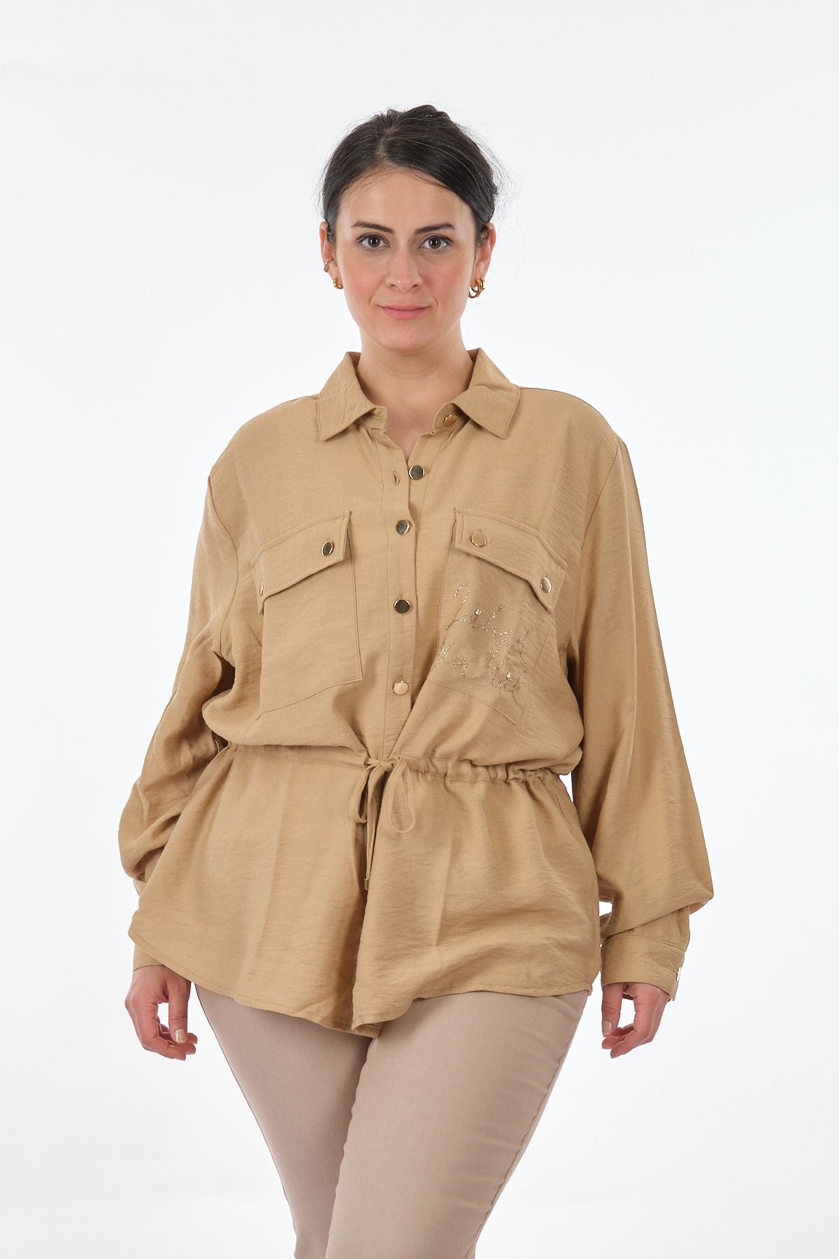 Vedi-bb Oversize Uzun Kol Minimalist Kadın Ceket - Günlük Şıklık Translation missing: tr.content.product_image_main