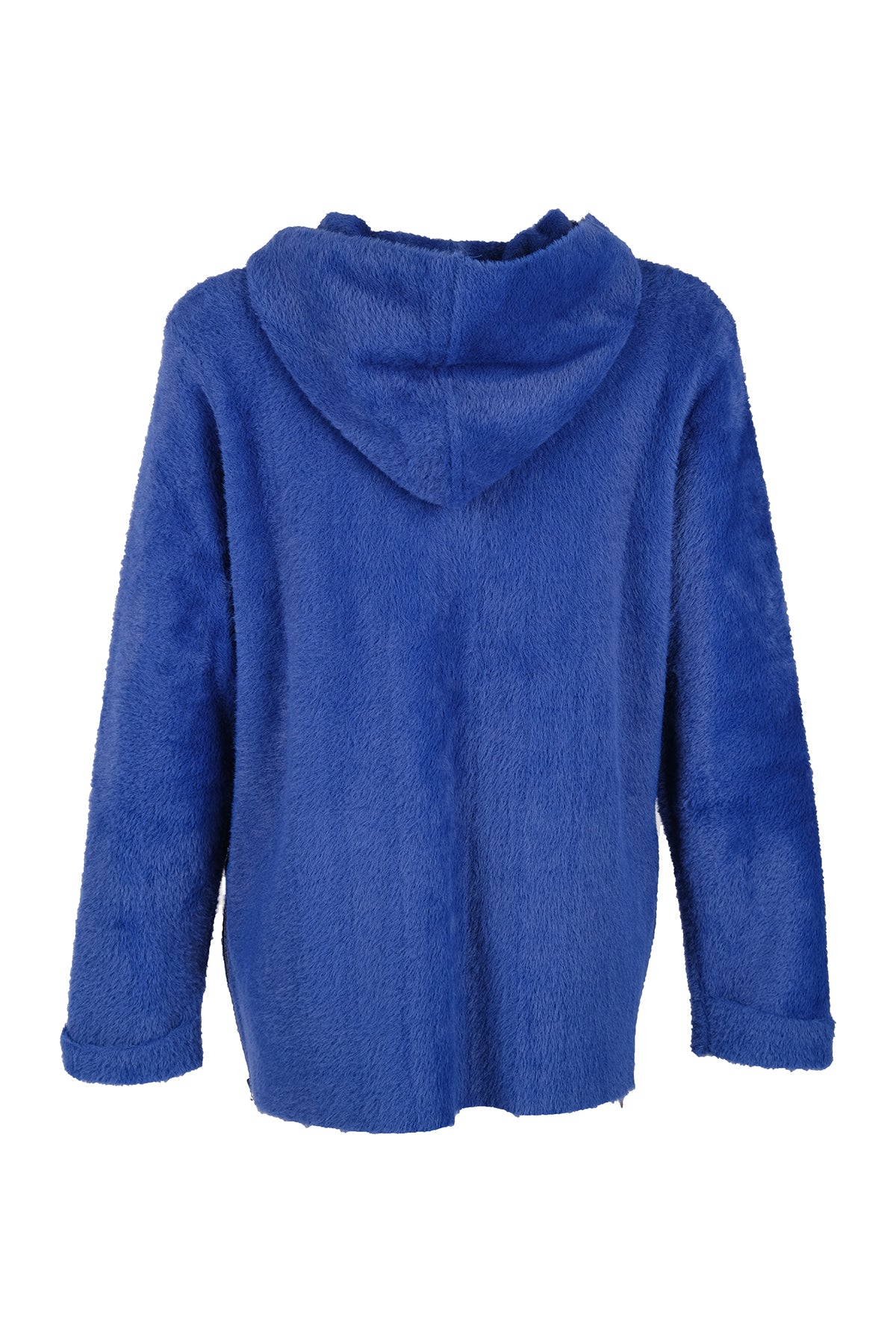Vedi-bb Oversize Peluş Kapüşonlu Kadın Ceket - Rahat ve Şık
