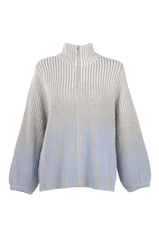 Vedi-bb Oversize Yüksek Yakalı Balon Kol Kadın Ceket - Minimalist Tarz