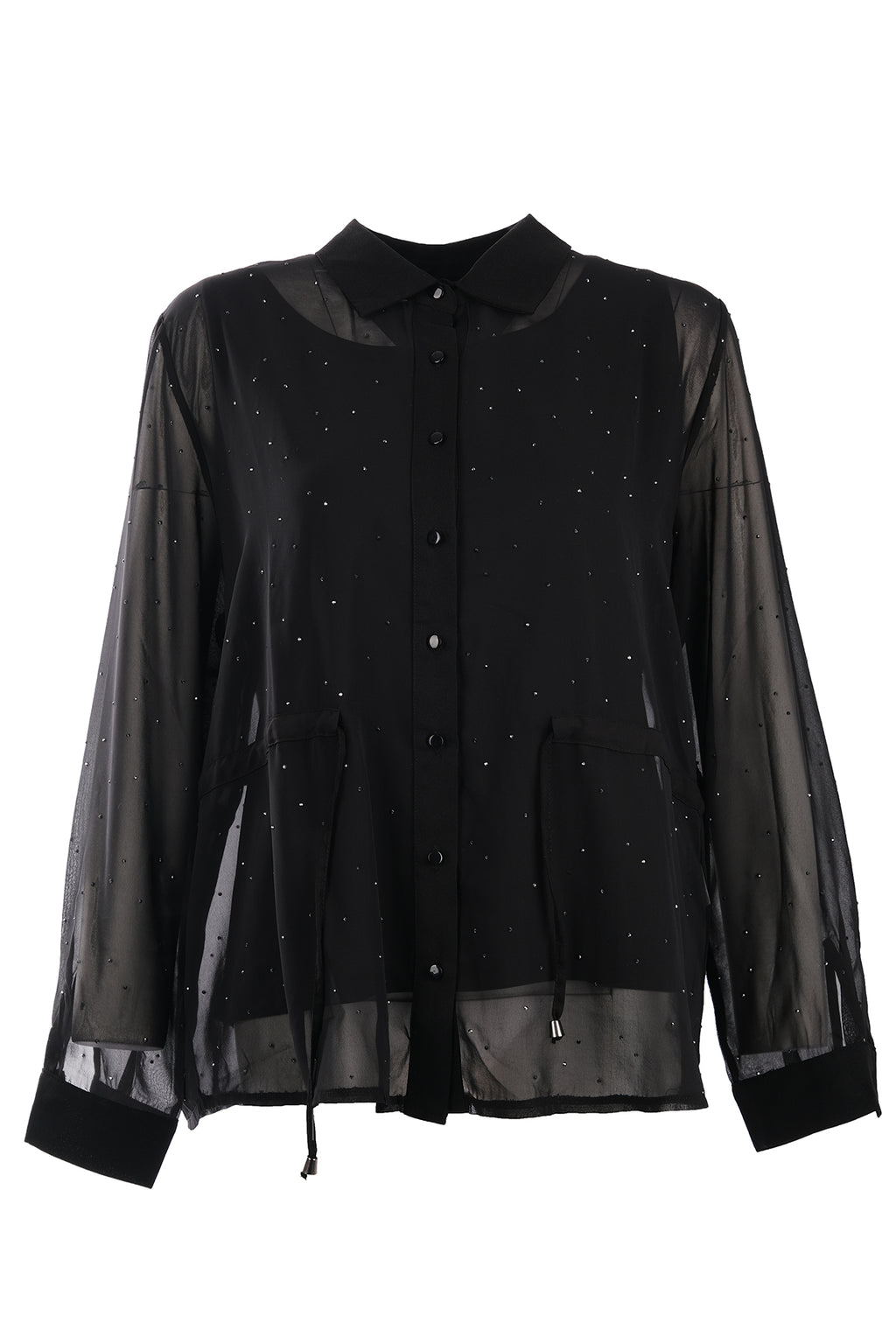 Vedi-bb Oversize Uzun Kol Şifon Gömlek - Minimalist Tarz