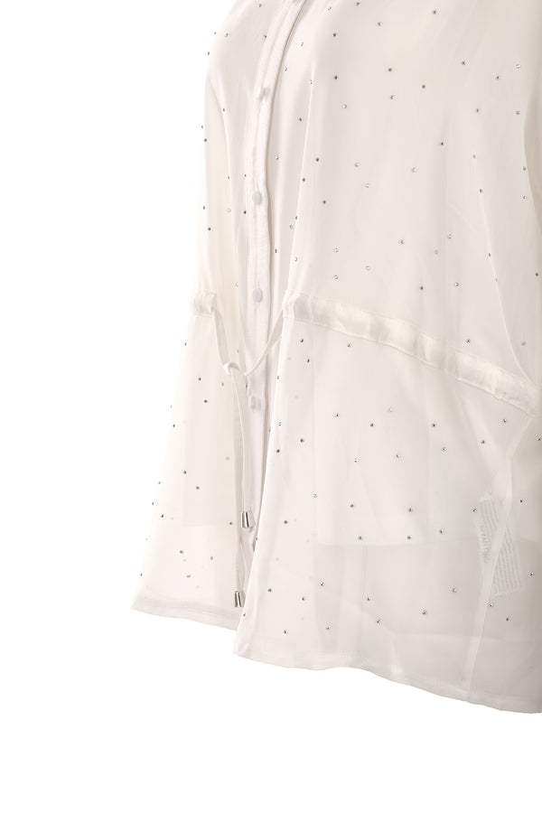 Vedi-bb Oversize Uzun Kol Şifon Gömlek - Minimalist Tarz