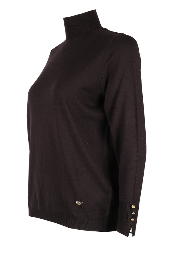 Vedi-bb Kadın Oversize Boğazlı Uzun Kol Kazak - Minimalist