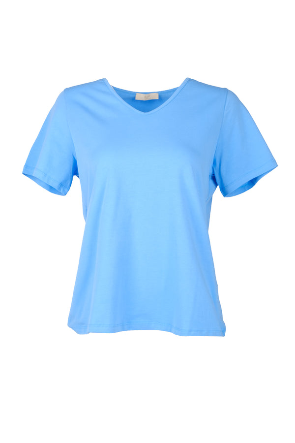Vedi-bb Oversize V Yaka Kadın T-Shirt - Minimalist Stil