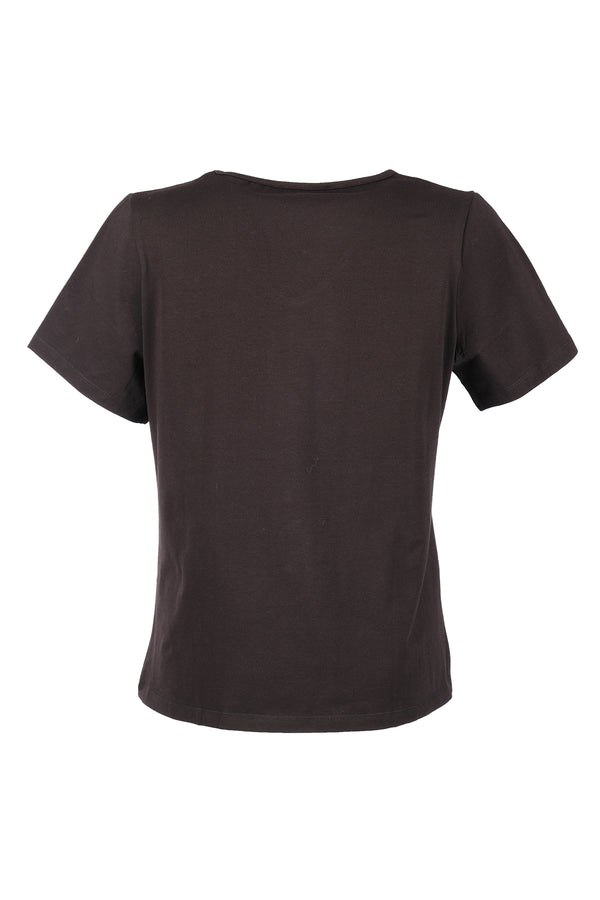 Vedi-bb Oversize V Yaka Kadın T-Shirt - Minimalist Stil
